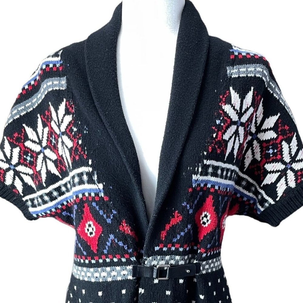 Tommy Hilfiger Fair Isle Vest Short Sleeve Sweater Medium - Picture 4 of 12